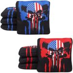 JST GAMEZ Cornhole Bags Professional Grade Dual Sided Set of 8 Regulation Size 16 oz Includes Carry Bag