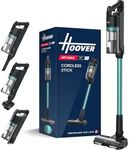 Hoover HF1 Max Cordless Vacuum Cleaner Anti Hair Wrap 200W, 50-min Runtime Rechargeable, 3 Speeds, Double Edge Cleaning, LED Headlight, HEPA Fliter, Crevice Tool & Motorised Pet Tool [HF1M10P]