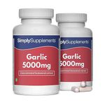 Garlic Capsules with Added Vitamin B & C and Iron for Heart & Circulation Support | 10,000mg Per Serving | Odourless & Fast Absorption | 360 Capsules = 6 Months’ Supply | Vegan & Vegetarian | UK-Made