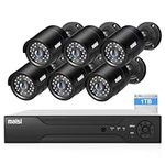 maisi HD CCTV Camera System, 8 Channel 1080P Security DVR with 6PCS 2MP Outdoor Cameras and 1TB Hard Drive (IP66 Waterproof, Continuous/Motion Recording, Mobile Viewing, APP Push/Email Alerts)