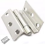 2X Pairs of Zinc Storm Proof Hinges - for Window Shutters - Heavy Duty Cranked 2.5"/63mm