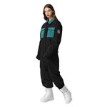 Women and Men's Ski Suits One Piece Jumpsuit Winter Outdoor Waterproof Warm Snowsuits(Black,S)