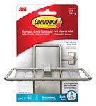 Command Bath Soap Dish, Satin Nickel, 1 Soap Dish + 2 Water-Resistant Adhesive Strips - Damage Free Hanging - Holds up to 900 g