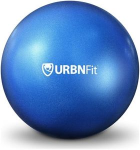 URBNFit Small Exercise Ball - 9-inch Mini Pilates Ball with Fitness Guide for Yoga, Barre, Physical Therapy, Stretching & Core Stability Workout- Blue