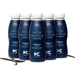 Kinetica Ready-to-Drink Protein Shake, 12 X 330mls, 165 cals, 25g Protein per Bottle, Low Fat (Vanilla)