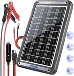 POWOXI 12V Solar Car Battery Charger: 15W Solar Trickle Charger Maintainer with MPPT Controller for Car - RV Boat Marine Motorcycle - Solar Panel Kit for Automotive Trailer Truck Snowmobile Tractor