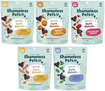 Shameless Pets Soft-Baked Dog Treats, Original Variety 5-Pack - Natural & Healthy Dog Chews for Small, Medium & Large Dogs - Dog Biscuits Baked & Made in USA, Free from Grain, Corn & Soy