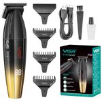 VGR Electric Beard Hair Trimmer Men - Professional Barber 9000 RPM - Cordless USB-C Rechargeable 240 Min Battery - Mens Outliner Detailer Precision Ceramic Blades for Edge Detailing Stubble Grooming