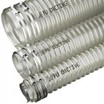 65mm Diameter Flexible Polyurethane Ducting Dust & Fume Extraction, Woodworking + Hose Clips - 2 Metre