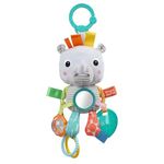 Bright Starts Playful Pals Activity Take-Along Toy, Rhino, Newborn