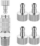 ABEST Airbrush Quick Disconnect Coupler Release Fitting Adapter Kit with 5 pcs 1/8" Female Connectors and 1 Male Adaptor 1/8 Male -1/8 Female Hose Connections for Air Compressor, Airbrush Hose