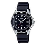 Casio MDV10-1A1V Unisex Dive Inspired 38 mm Rubber Band Black Dial Sports Watch, Black, Classic