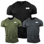 GYMTIER Men's Gym T-Shirt - 3 T-Shirt Bundle - Bodybuilding Training Top, Classic 1, M