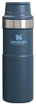 Stanley Classic Trigger Action Travel Mug – Leak Proof + Packable Hot & Cold Thermos – Double Wall Vacuum Insulated Tumbler for Coffee, Tea & Drinks – BPA Free Stainless-Steel Travel Cup, 16 Oz, Navy