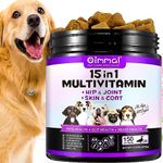 Dog Vitamins, 15-in-1 Multivitamin Supplements for Dogs, Vitamins for Dogs - Boost Health and Vitality, 150 Chews, Peking Duck Flavor