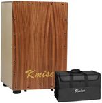 Kmise Portable Cajon Drum Box, 11.8×12.2×19" Adjustable Snare Cajons Drums, Solid Acacia & Birch Wood, Percussion Instrument Gift for Adults Kids, With Carry Bag,for Home Live Performance Practice