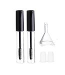 VASADIGITAL 2Pcs of 7ml Empty Tube Eyelash Cream Mascara Wand Container Bottle Vials with Brush and 1pcs Funnel