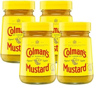 Colman's Original Mostaza Inglesa | Deliciosamente picante clásico para transformar platos | Mostaza versátil embalado en frasco | Paquete de 4 x 100 g