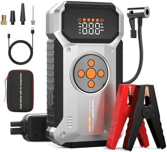 ZKpilse Car Jump Starter with Air Compressor, 4000A 12V Portable Jump Starter (All Gas/9L Diesel), Car Battery Jump Box with 150 PSI Tire Inflator, 3 Modes Flashlight, Storage Case, Jumper Cables