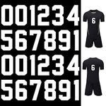 22 Pieces 8 Inch Iron on Transfers Numbers T-Shirt Heat Transfer 0 to 9 Jersey Number for Sports T-Shirt Jersey (White, 5 Inch)