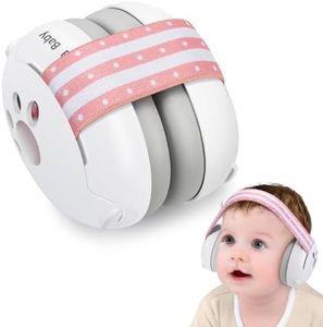 Laudexua Baby Ear Protection, Noise Cancelling Headphones for Babies and Toddlers Up to 36 Months, Comfortable Infant Ear Muffs for Effectively Hearing Protection and Help Sleep (Pink)