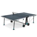 Cornilleau - 300X Outdoor Table Tennis Table - Foldable - Weatherproof - Ping Pong Table with 5 mm Melamine Resin Top -Durable - Rollable - Blue