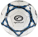 Optimum Classico All-Weather Football Ball - Stylish, Soft-Touch PVC, Even Pressure, Ideal for Training & Matches, Suitable for All Grounds - Black/Blue - Size 5 - Without Pump