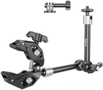 SMALLRIG Magic Arm Clamp Kit, Camera Mount Articulating Friction Arm w Super Clamp, w 1/4"-20 Screw and Thread hole, for Camera, Light, Monitor, Webcam or Action Camera ≤1.5kg, for Table, Tube 4454