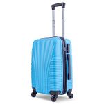 SA Products Cabin Suitcase - Hardshell Airline-Approved Luggage Bag for Travel - Cabin Bag with Inner Pockets, Extendable Top Handle, Side Handle, 4 Spinner Wheels, Lock - 50.5x23x37cm, 35L, Navy