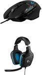 Logitech G432 DTS:X 7.1 Surround Sound Wired PC Gaming Headset (Leatherette) & G502 Hero High Performance Gaming Mouse