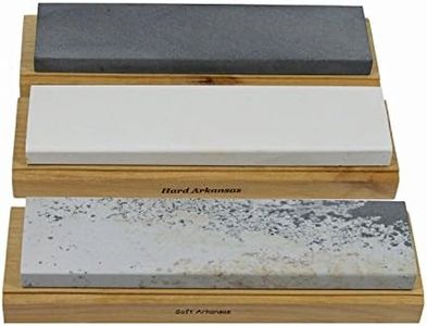 Arkansas Sharpening Stone Set - Wood Mounted 6"
