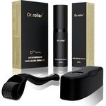 Dr.roller Beard Growth Kit, Derma Roller 1mm and Beard Growth Oil 30ml, Derma Roller for Hair Growth, Microneedling Beard Roller Beard Oil Stimulate Beard and Hair Regrowth