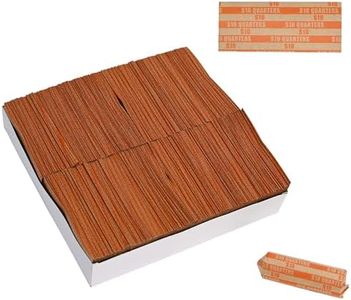 L LIKED Flat Striped Coin Wrappers,Quarters Coin Wrappers,Pack of 1000 PCS (Quarters)