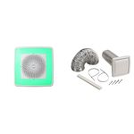 Broan ChromaComfort Bathroom Exhaust Fan with Sensonic Bluetooth Speaker and LED Light (SPK110RGBL) + Flexible Wall Ducting Kit (WVK2A)