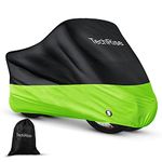 TechRise Bike Cover for 2-3 Bikes, Outdoor Motorbike Covers 220CM Long, 210D Oxford Waterproof Bicycle Cover Anti Wind Dust Rain UV with Lock-holes & Storage Bag for Mountain bikes/Road Bikes (Green)