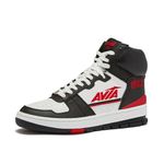 Avia 830 Men's Basketball Shoes, Retro High Top Sneakers for Men Indoor or Outdoor, Street or Court Size 7 to 16, Black/Red/White, 8 Women/6.5 Men