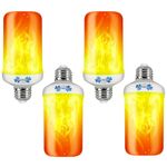4 Pack Outdoor Flickering Bulb - LED Flame Light Bulbs Outdoor and Indoor - Light Bulbs That Look Like Gas Flames Outdoor