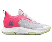 Under Armour 3Z6 Kids Basketball Shoes, Grey Mist/Pink Shock, 4.5 Big Kid