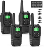 MaxTalker Walkie Talkies Long Range for Adults, MT10 Rechargeable Walkie Talkies 4 Pack with 22 FRS Channels, 2 Way Radios, NOAA, 1200mAh Li-ion Battery, LED Flashlight, VOX for Hiking Camping