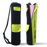 Friends Of Meditation Yoga Mat Bag - Full Zip Exercise Yoga Mat Gym Carrier Bag with Pockets and Adjustable Strap, Suitable for Most Yoga Mats for Men and Women (Green)