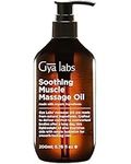 Gya Labs Soothing Massage Oil for Massage Therapy - Spa Quality Warming Massage Oil - Infused with Peppermint & Cinnamon for Full Body Oil Massage - (200 ml)