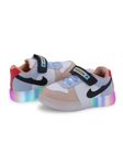 PASSION PETALS Fashion Colorblocked LED Light Shoes for Kids Girls and Boys of Age 18Months - 4 Years - Peach