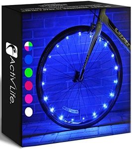 Activ Life Bike Lights for Night Riding (2 Tires) Bicycle Lights for Wheels Gifts for Men for Christmas Stocking Stuffers Birthday Gifts Teens Boys Top Unique Presents for Kids 2024 Ideas