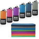 BOGI Microfibre Travel Towel,Quick Dry Towel,Soft Lightweight Gym Towel,Super Absorbent & Ultra Compact Camping Towel for Beach Sports Swimming Gym Yoga Camping Hiking (M:100cmx50cm-Grey)