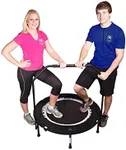 MaXimus PRO Folding Rebounder | Voted #1 Indoor Exercise Mini Trampoline for Adults with Bar | Best Home Gym for Fitness & Lose Weight| FREE Storage Bag, Resistance Bands, ONLINE & DVD Workouts!