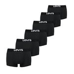 LEVIS Men's Trunk, Black, S (Pack of 6)