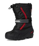 Sorel Unisex Kids Flurry Snow Boot, Black Bright Red, 9 UK