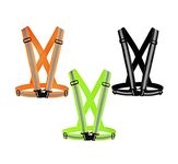 Awnuuw Reflective Vest Running Gear 3Pack, Adjustable Safety Vests High Visible Reflective Belt Straps