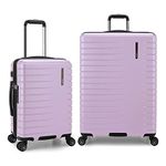 Traveler's Choice Archer Polycarbonate Hardside Spinner Luggage Set, Light Purple, 2-Piece Set, Archer Polycarbonate Hardside Spinner Luggage Set