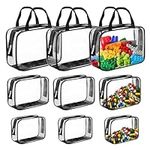 9 Packs Clear PVC Toy Storage Bags 